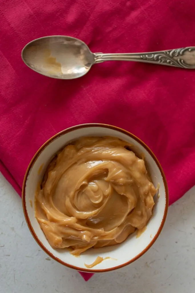 Dulce de leche in a bowl