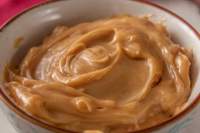 Dulce de leche in a bowl