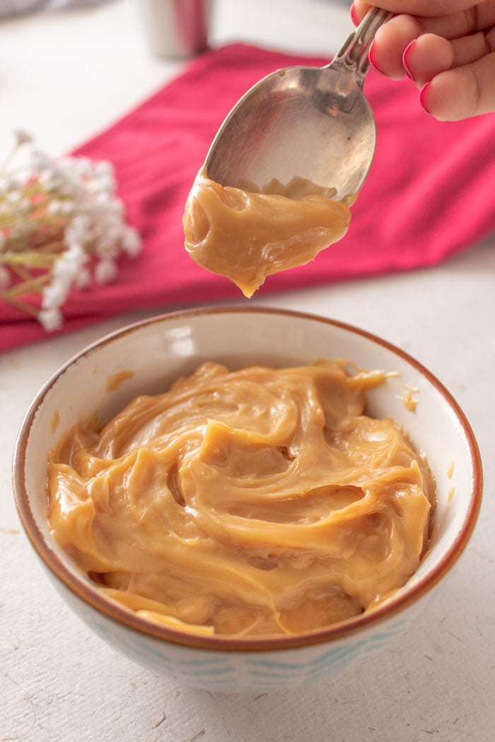 Dulce de leche in a bowl