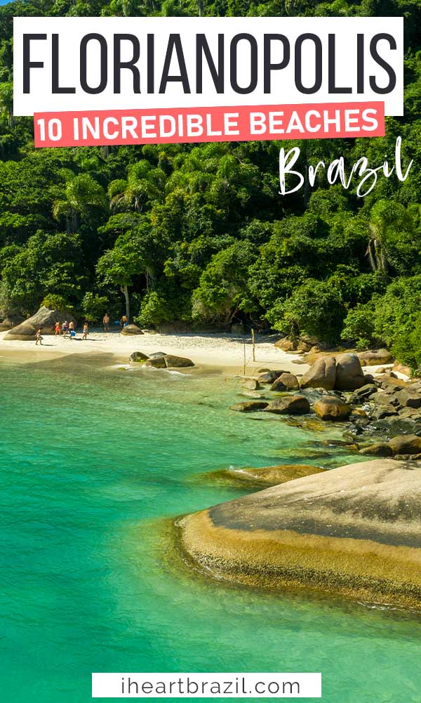 Beaches in Florianópolis Pinterest graphic