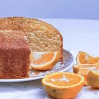 Brazilian orange cake closeup