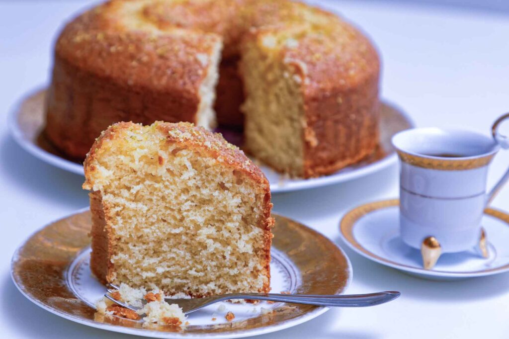 Brazilian orange cake slice