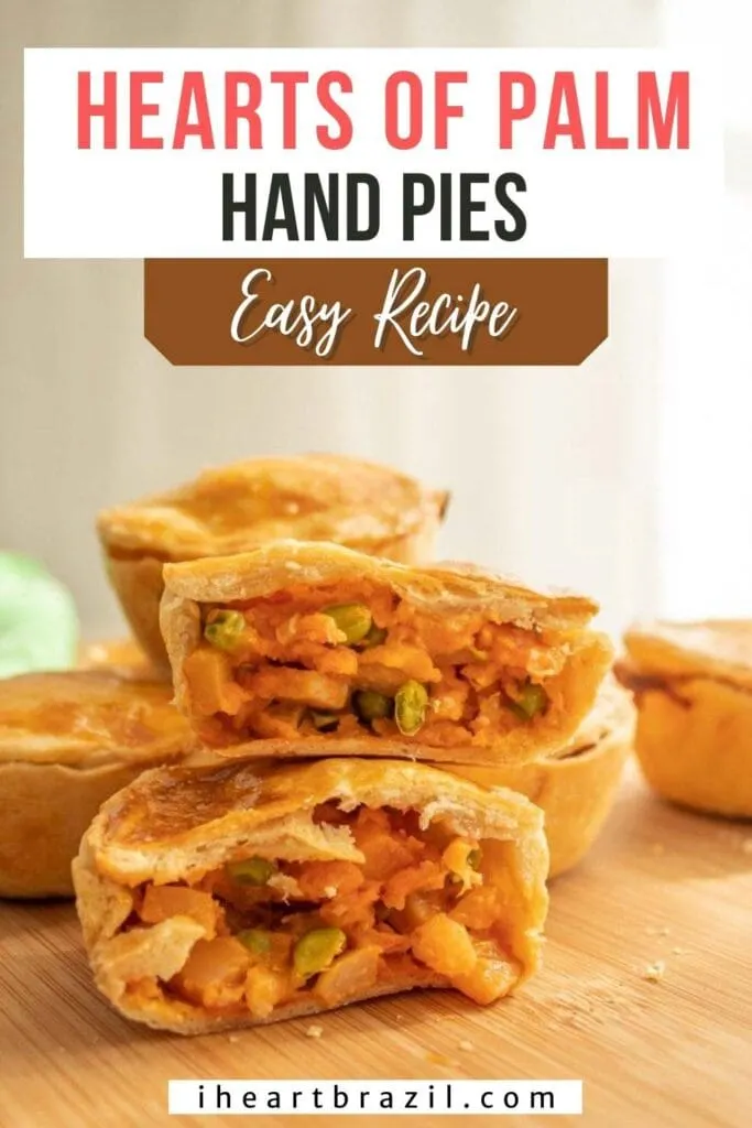 Hearts of palm hand pies Pinterest graphic