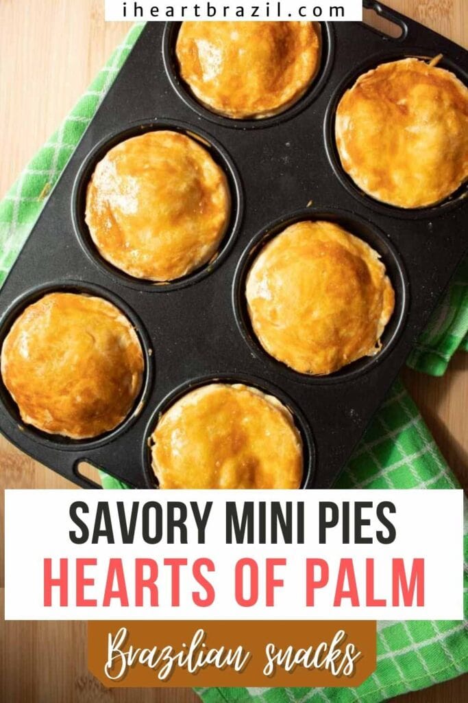 Hearts of palm hand pies Pinterest graphic