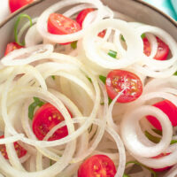 Brazilian onion salad in a bowl