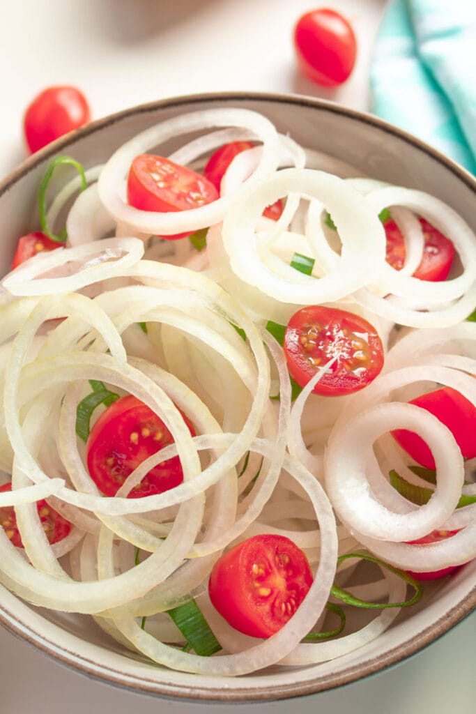 Brazilian onion salad in a bowl