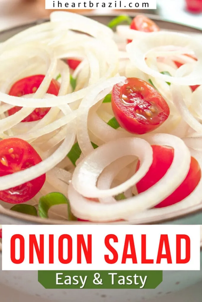 Brazilian onion salad Pinterest graphic