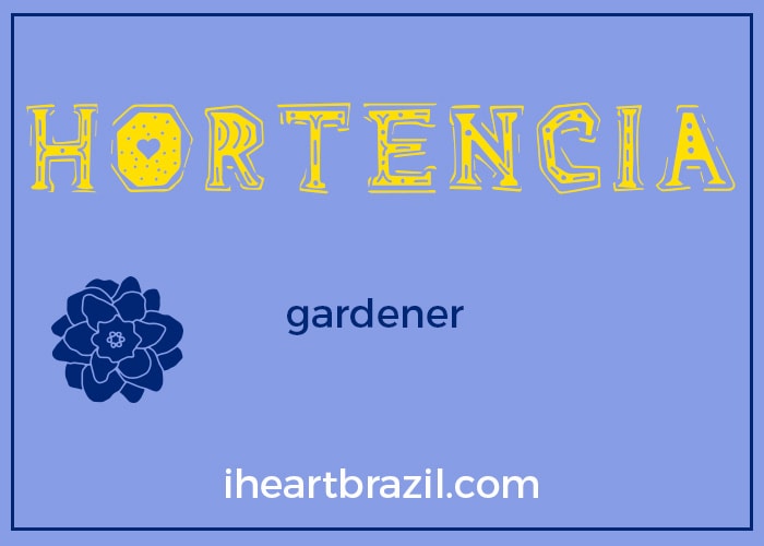 Hortencia is a popular Brazilian name for girls