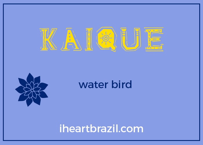 Kaique is a popular Brazilian Indigenous name for boys