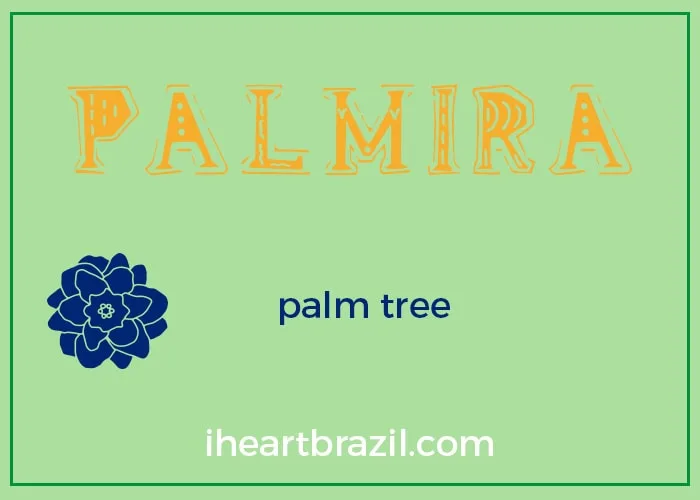 Palmira is a popular Brazilian name for girls