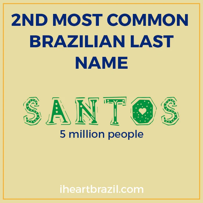 Santos is the 2nd most common Brazilian last name