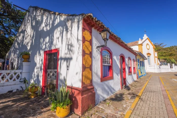 Colonial architecture at Santo Antonio de Lisboa in Florianopolis