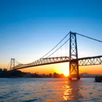 Hercilio Luz Bridge in Florianopolis