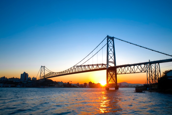 Hercilio Luz Bridge in Florianopolis