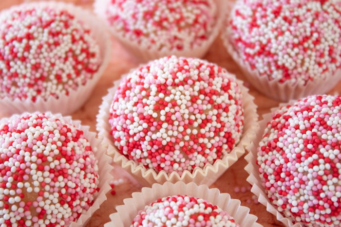 Strawberry brigadeiro is a delicious Brazilian dessert