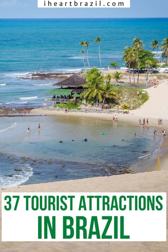 Tourist attractions in Brazil Pinterest graphic