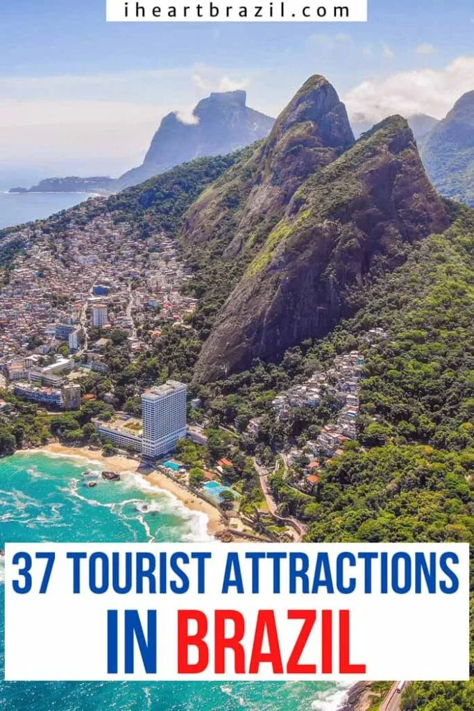 Tourist attractions in Brazil Pinterest graphic