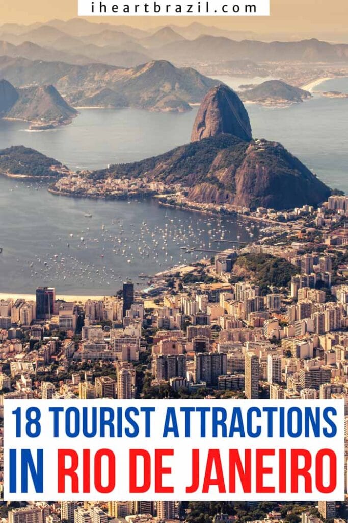 Tourist attractions in Rio de Janeiro Pinterest graphic
