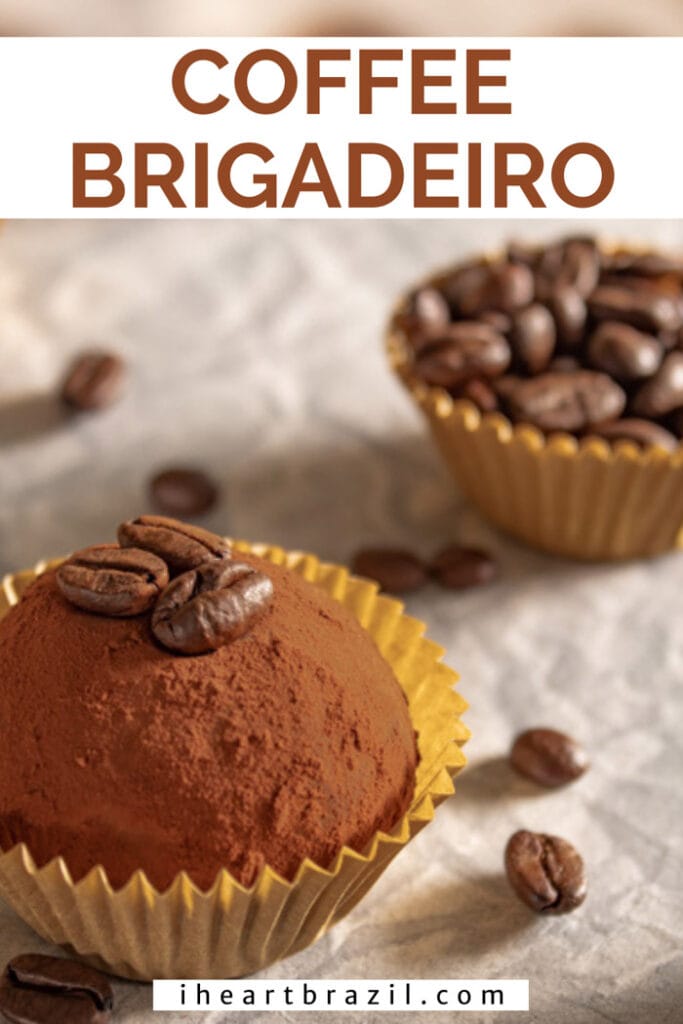 Coffee brigadeiro Pinterest graphic