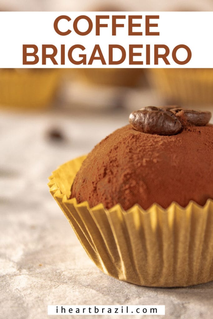 Coffee brigadeiro Pinterest graphic