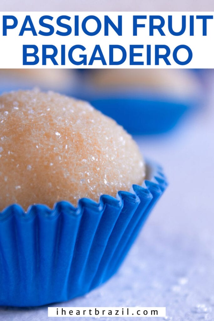 Passion fruit brigadeiro Pinterest graphic