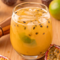 Passion fruit caipirinha