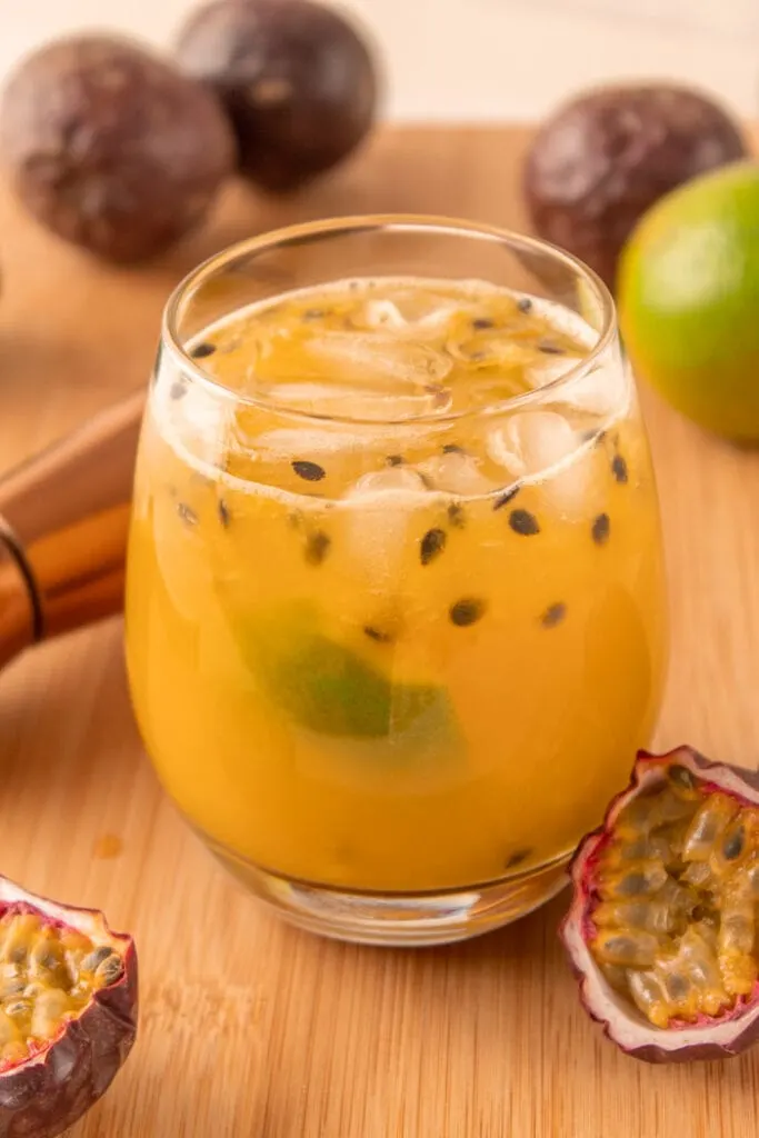 Passion fruit caipirinha