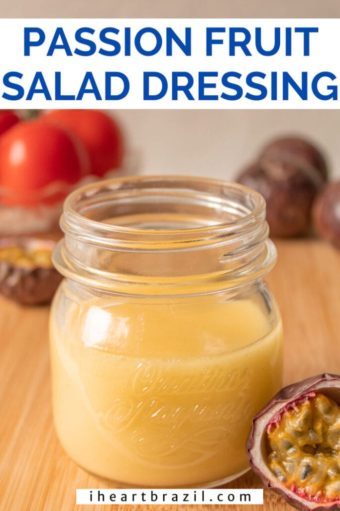 Passion fruit dressing Pinterest graphic