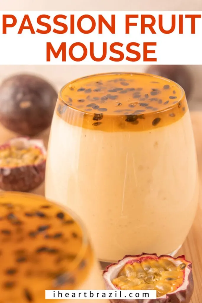 Passion fruit mousse Pinterest graphic