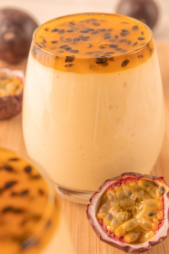 Passion fruit mousse is a delicious Brazilian dessert