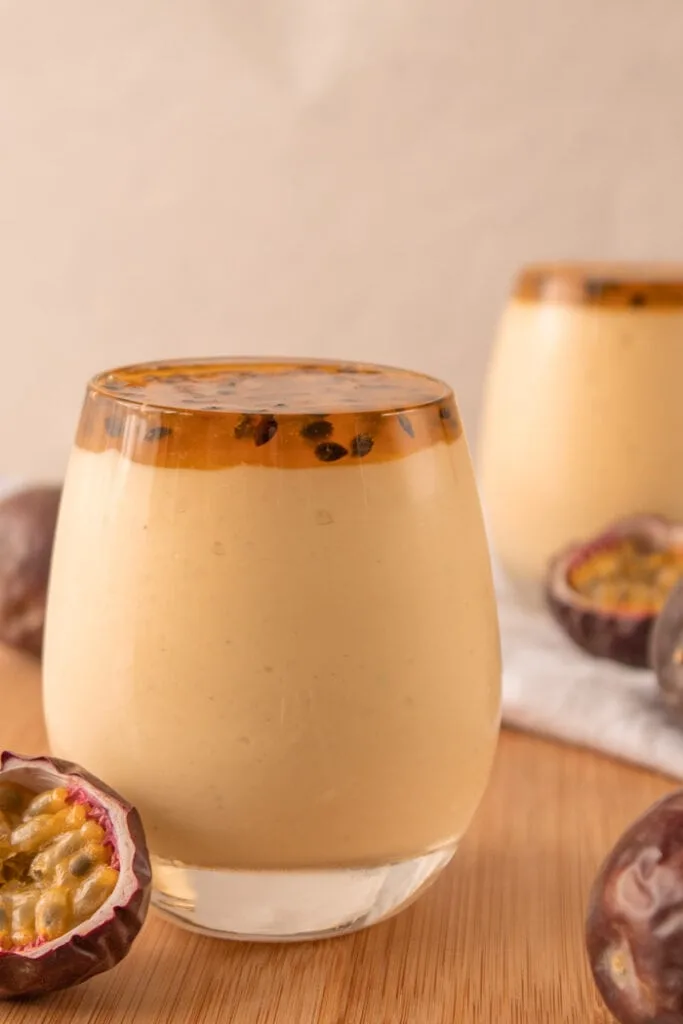 Passion fruit mousse cups