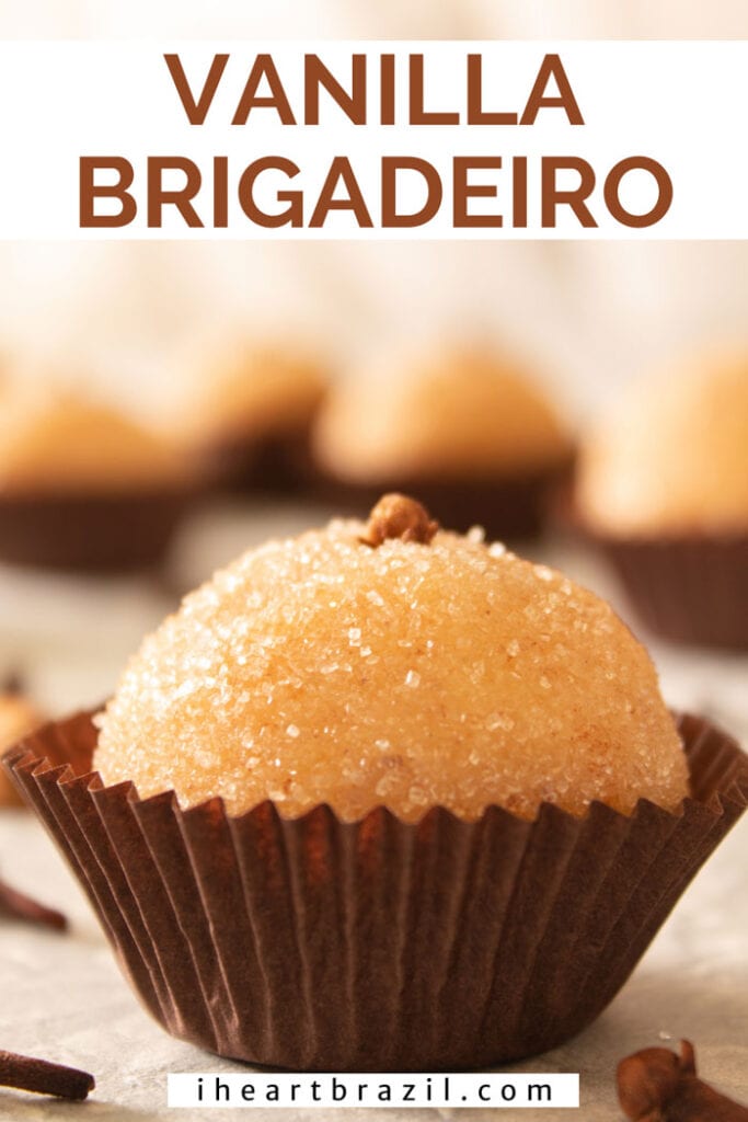 Vanilla brigadeiro Pinterest graphic