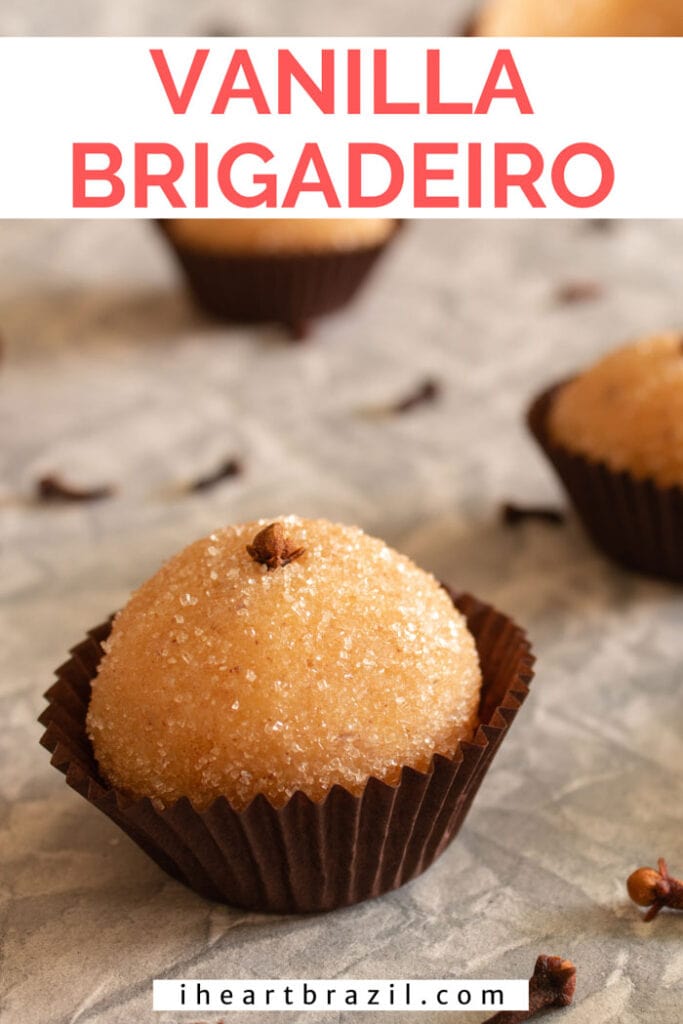 Vanilla brigadeiro Pinterest graphic