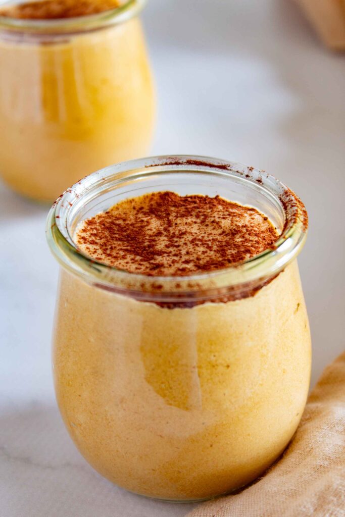 Glass of Dulce de leche mousse