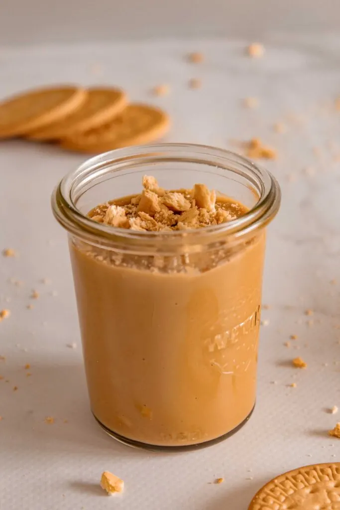 Glass of Dulce de leche pudding