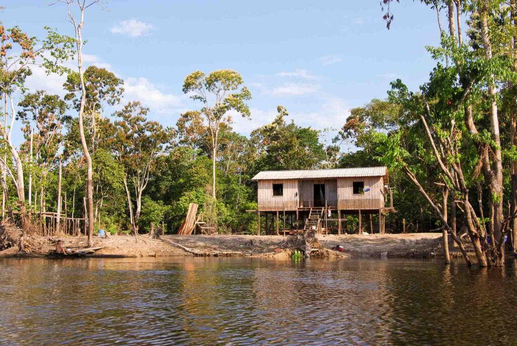 House shore Amazon River near Manaus