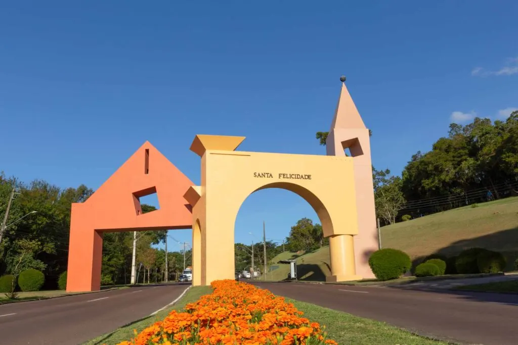 Santa Felicidade Neighborhood in Curitiba, Brazil