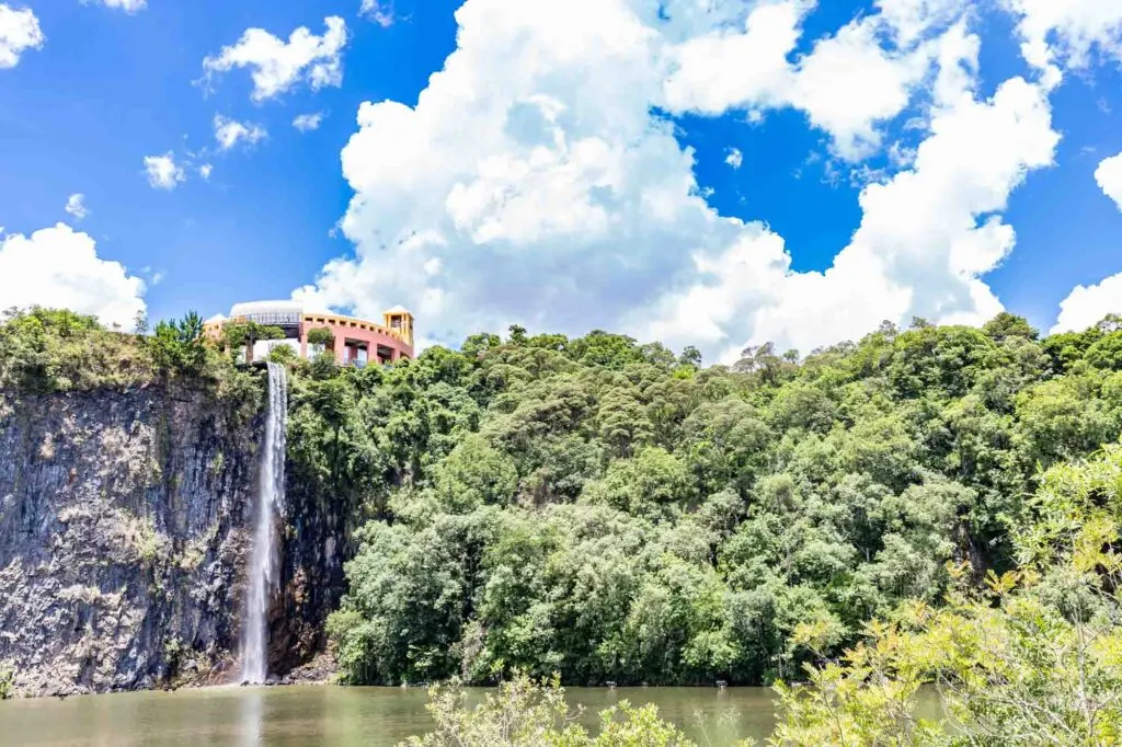 View of waterfall in Tangua Park, Curitiba, Brazil