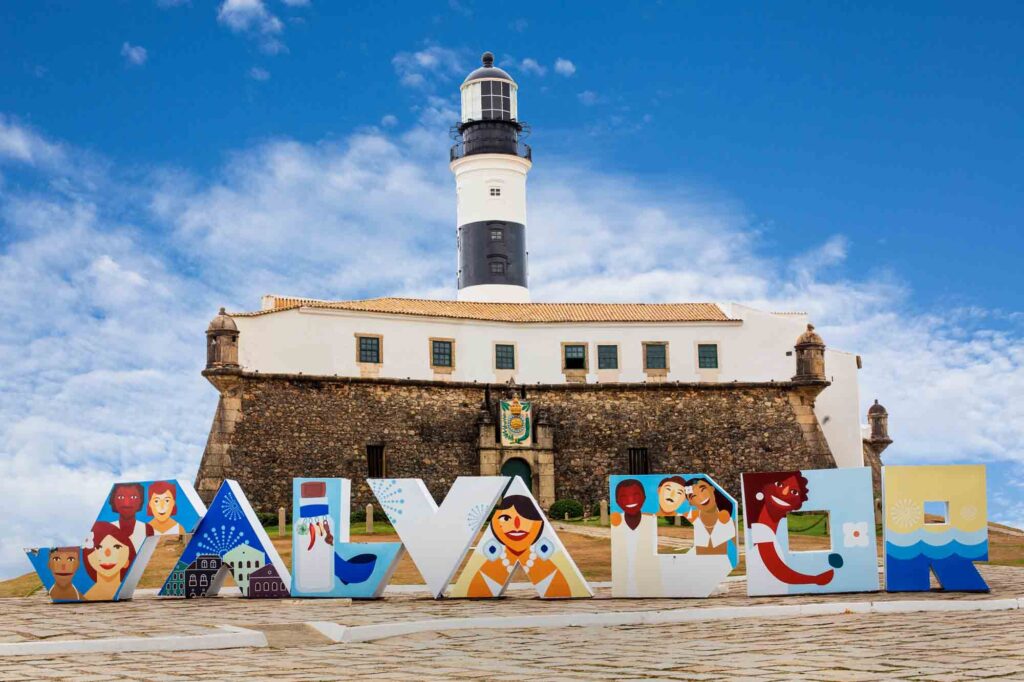 The Barra's Lighthouse (Farol da Barra) in Salvador, Bahia