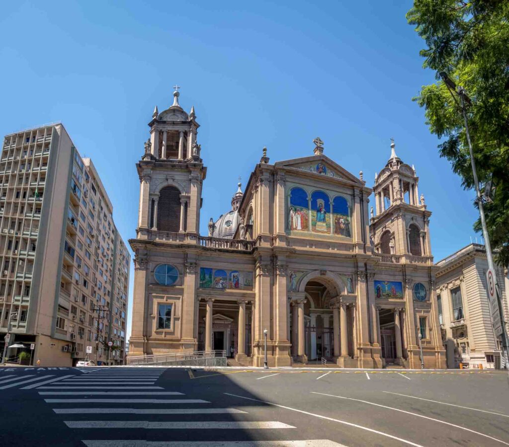 Admiring the Metropolitan Cathedral of Our Lady Mother of God is one of the best things to do in Porto Alegre, Brazil