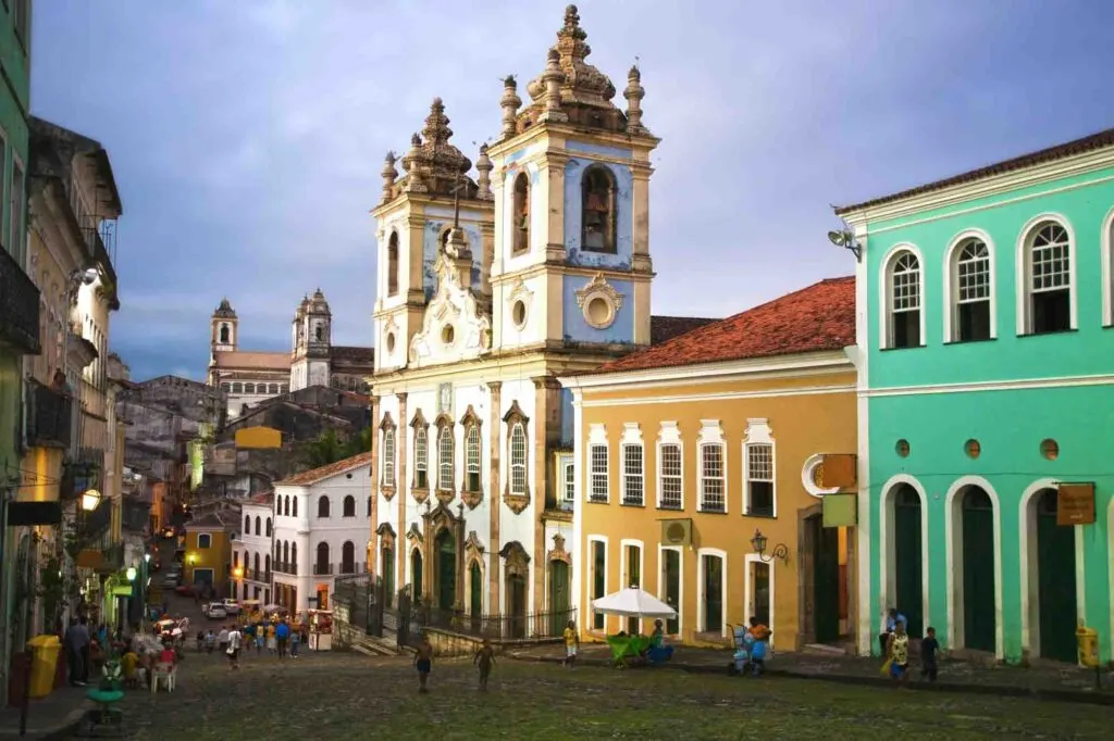 Iglesias rosario dos pretos in pelourinho area in salvador in bahia state brazil