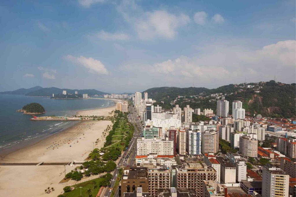 santos city coast, sao-paulo, Brazil