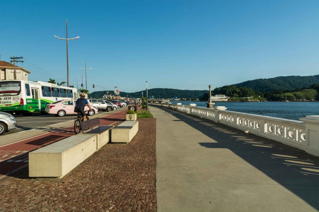 Cycling along the Promenade is one of teh cool things to do in Santos, Brazil