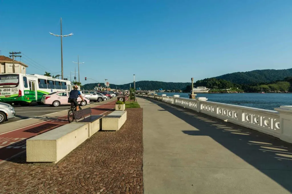 Cycling along the Promenade is one of teh cool things to do in Santos, Brazil