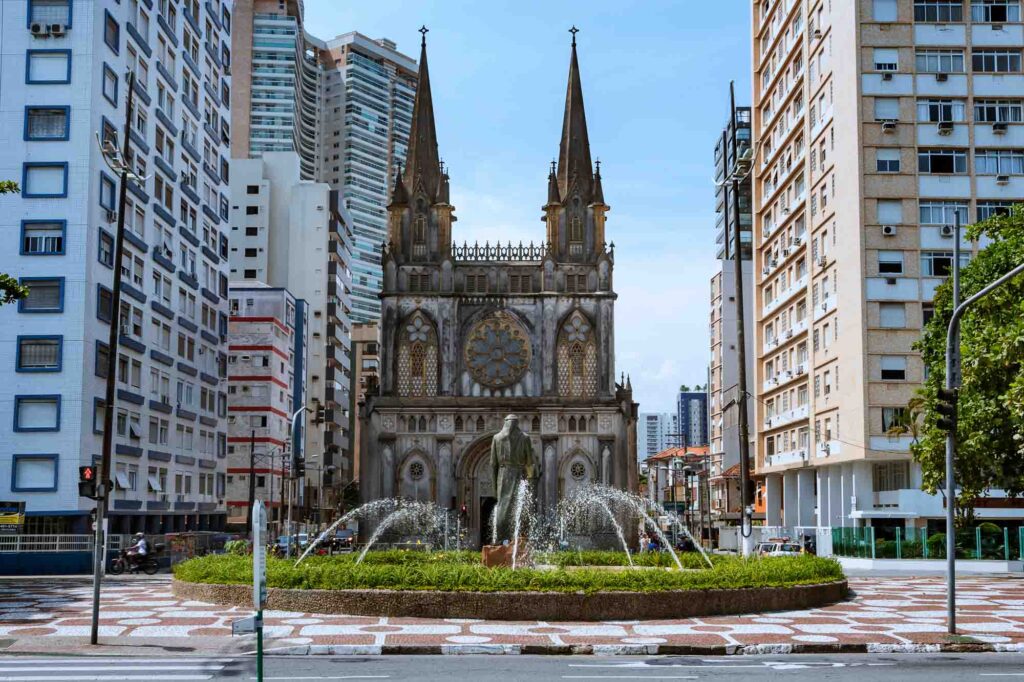 Stepping back in time at the Santo Antônio do Embaré Basilica is one of the best things to do in Santos, Brazil