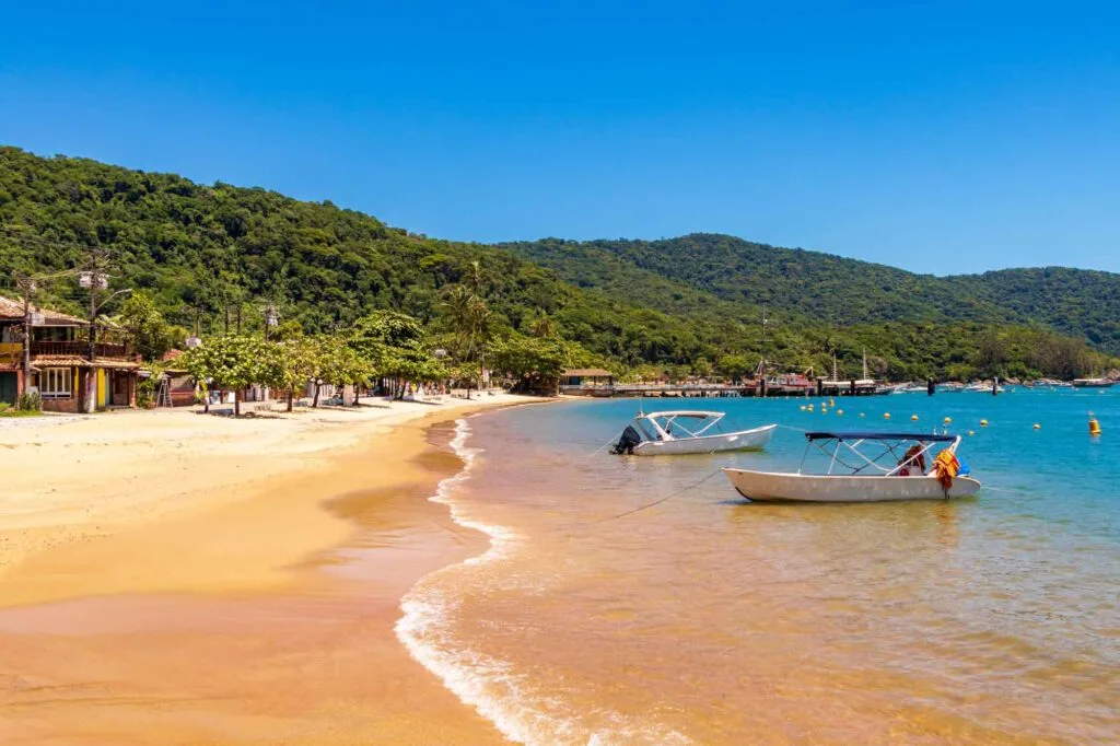 Abraao Beach in Ilha Grande, Brazil