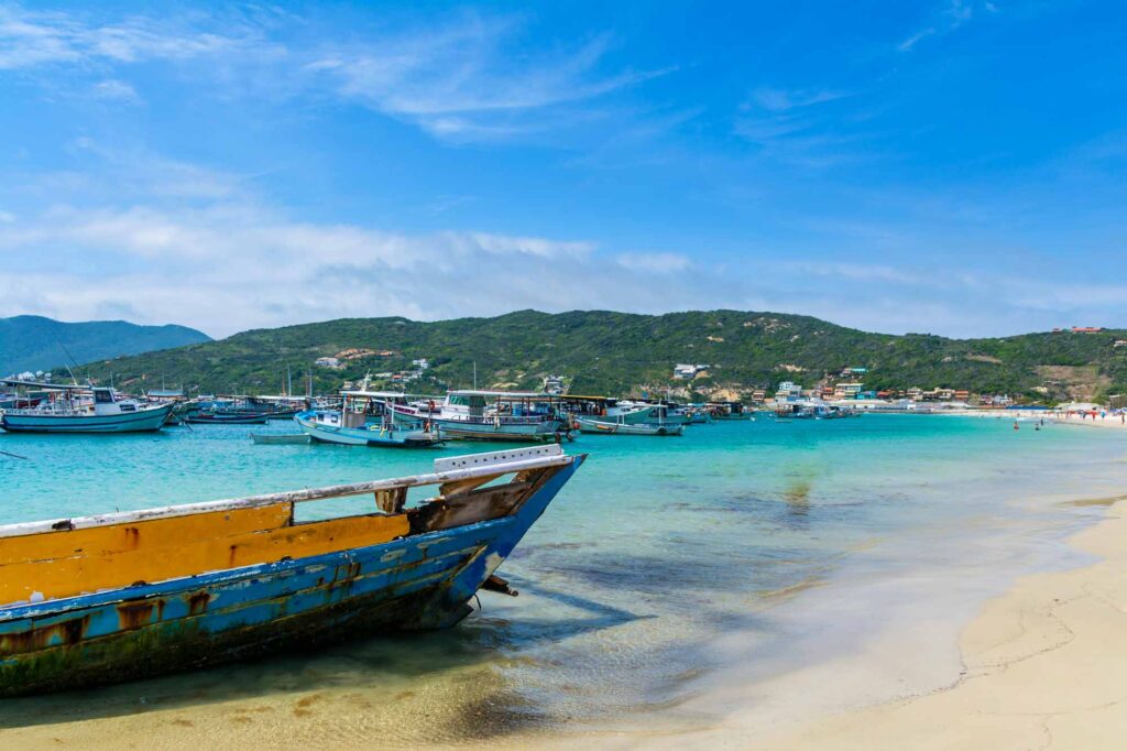 Boat at Praia do Anjos in Arraial do Cabo, Brazil