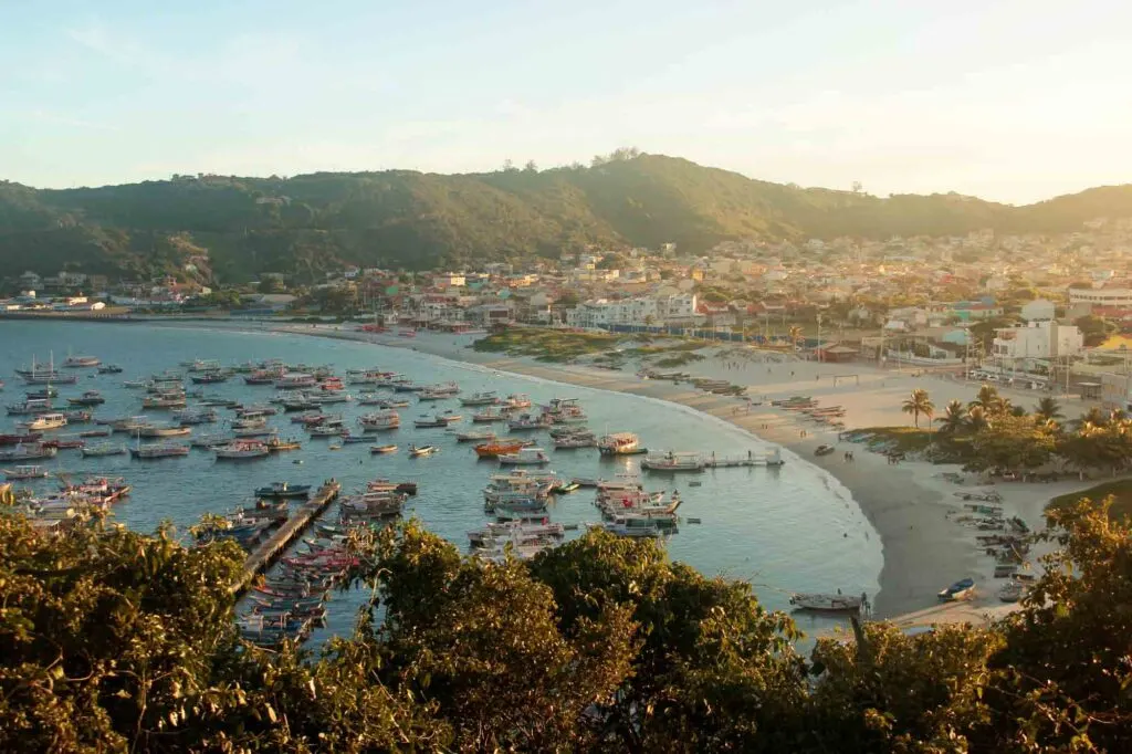 View of Praia dos Anjos from Hill in Arraial do Cabo, Brazil