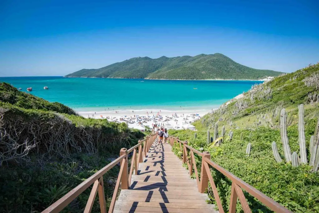 Stairs to Pontal do Atalaia in Arraial do Cabo, Brazil