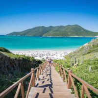 Stairs to Pontal do Atalaia in Arraial do Cabo, Brazil